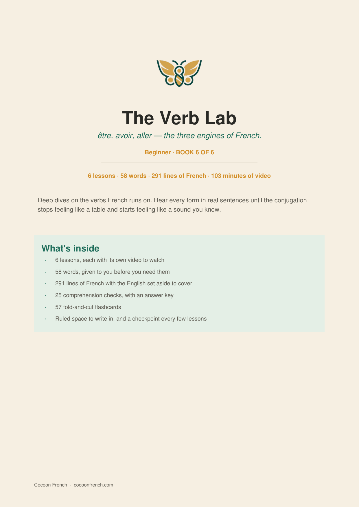 The cover of The Verb Lab