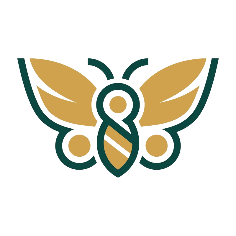 Cocoon French logo — a gold butterfly